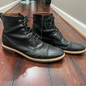 Timberland West Haven Zipper Leather Boots Sz 15 Black A12UJ